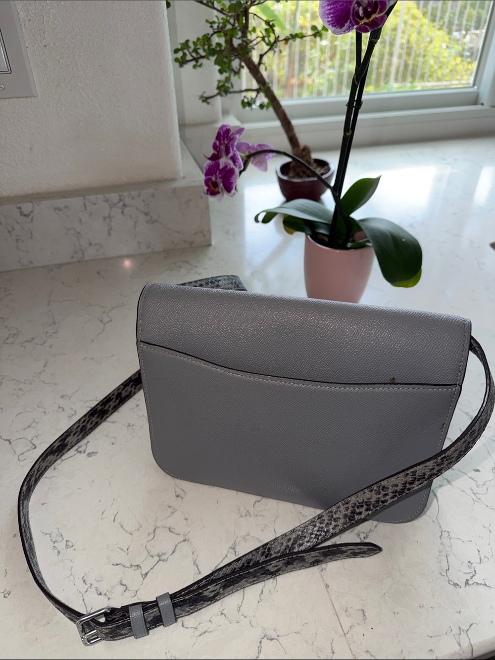 Vintage Coach New York Crossbody Gray - Picture 2 of 7